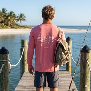 Salt Life Men's Vintage 2003 Coral Long Sleeve Tee